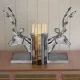 2-piece deer design bookends in silver aluminum by vidaXL, Bookend - Ref: Foro24-243478, Price: 78,34 €, Discount: %