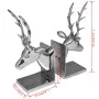 2-piece deer design bookends in silver aluminum by vidaXL, Bookend - Ref: Foro24-243478, Price: 78,34 €, Discount: %