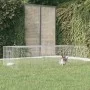 Rabbit cage 2 panels galvanized iron 220x110x55 cm by , Cages and habitats for small animals - Ref: Foro24-171563, Price: 58,...
