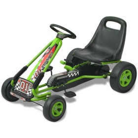 Kart with pedals adjustable seat green by vidaXL, Pedal or push vehicles - Ref: Foro24-80153, Price: 146,06 €, Discount: %