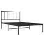Bed frame with black metal headboard 80x200 cm by , Beds and slatted bases - Ref: Foro24-352471, Price: 60,79 €, Discount: %