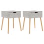 Bedside tables 2 units engineered wood gray concrete by vidaXL, Nightstands - Ref: Foro24-326804, Price: 89,78 €, Discount: %