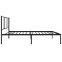 Bed frame with black metal headboard 80x200 cm by , Beds and slatted bases - Ref: Foro24-352471, Price: 60,79 €, Discount: %
