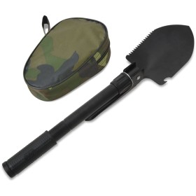 Black carbon steel folding shovel by vidaXL, Shovels and picks - Ref: Foro24-142228, Price: 13,30 €, Discount: %