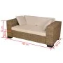 7-Piece Real Rattan Two-Seater Sofa Set by vidaXL, Sofas - Ref: Foro24-243245, Price: 383,13 €, Discount: %