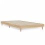 Sonoma oak engineered wood bed frame 100x200 cm by , Beds and slatted bases - Ref: Foro24-832056, Price: 81,05 €, Discount: %