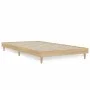Sonoma oak engineered wood bed frame 100x200 cm by , Beds and slatted bases - Ref: Foro24-832056, Price: 81,05 €, Discount: %