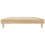Sonoma oak engineered wood bed frame 100x200 cm by , Beds and slatted bases - Ref: Foro24-832056, Price: 81,05 €, Discount: %