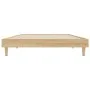 Sonoma oak engineered wood bed frame 100x200 cm by , Beds and slatted bases - Ref: Foro24-832056, Price: 81,05 €, Discount: %