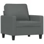 Armchair with stool dark gray fabric 60 cm by , Sofas - Ref: Foro24-3201030, Price: 203,53 €, Discount: %