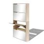 Schuhschrank mit 4 Fächern, Spiegel, Eiche-Farbe, 63x17x134cm. von vidaXL, Schuhregale und Schuhorganisatoren - Ref: Foro24-2...