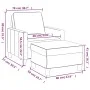Sessel mit Hocker dunkelgrauer Stoff 60 cm von , Sofas - Ref: Foro24-3201030, Preis: 203,53 €, Rabatt: %