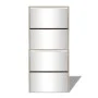 Mueble zapatero 4 compartimentos espejo color roble 63x17x134cm by vidaXL, Shoe racks and shoe organizers - Ref: Foro24-27393...