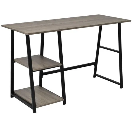 Desk with 2 shelves gray and oak by vidaXL, Desks - Ref: Foro24-20137, Price: 105,88 €, Discount: %