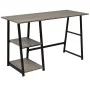 Desk with 2 shelves gray and oak by vidaXL, Desks - Ref: Foro24-20137, Price: 105,88 €, Discount: %