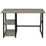 Desk with 2 shelves gray and oak by vidaXL, Desks - Ref: Foro24-20137, Price: 105,88 €, Discount: %