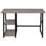 Schreibtisch mit 2 Regalen in Grau und Eiche von vidaXL, Schreibtische - Ref: Foro24-20137, Preis: 107,45 €, Rabatt: %