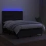 Box spring bed mattress and LED lights black fabric 140x200 cm by , Beds and slatted bases - Ref: Foro24-3135199, Price: 502,...