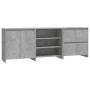 Aparador de 3 piezas madera manufacturada gris hormigón