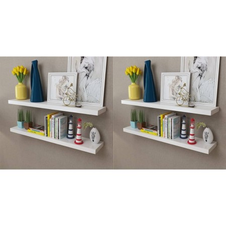 Wandregale 4 Einheiten weiß 100 cm von , Regale und Regale - Ref: Foro24-275999, Preis: 95,51 €, Rabatt: %