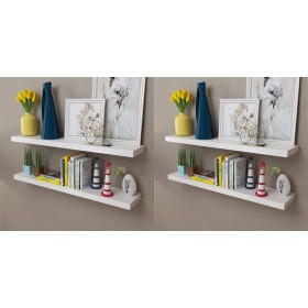Wandregale 4 Einheiten weiß 100 cm von , Regale und Regale - Ref: Foro24-275999, Preis: 95,51 €, Rabatt: %