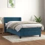 Cama box spring con colchón terciopelo azul oscuro 90x190 cm de , Camas y somieres - Ref: Foro24-3130875, Precio: 295,97 €, D...