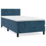 Box spring bed with dark blue velvet mattress 90x190 cm by , Beds and slatted bases - Ref: Foro24-3141279, Price: 303,99 €, D...