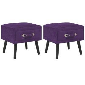Nachttische 2 Einheiten 40x35x40cm dunkelvioletter Samt von vidaXL, Nachttische - Ref: Foro24-276385, Preis: 125,96 €, Rabatt: %