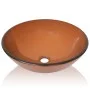 Tempered glass sink 42 cm brown by vidaXL, Sinks - Ref: Foro24-142232, Price: 53,74 €, Discount: %