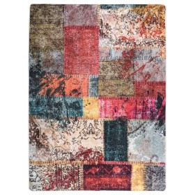 Alfombra lavable patchwork antideslizante multicolor 120x180 cm