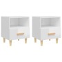 Nachttische 2 Einheiten glänzend weiß 40x35x47 cm von , Nachttische - Ref: Foro24-812019, Preis: 87,29 €, Rabatt: %
