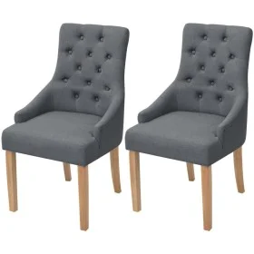 Esszimmerstühle 2 Einheiten dunkelgrauer Stoff von vidaXL, Essstühle - Ref: Foro24-243636, Preis: 252,96 €, Rabatt: %