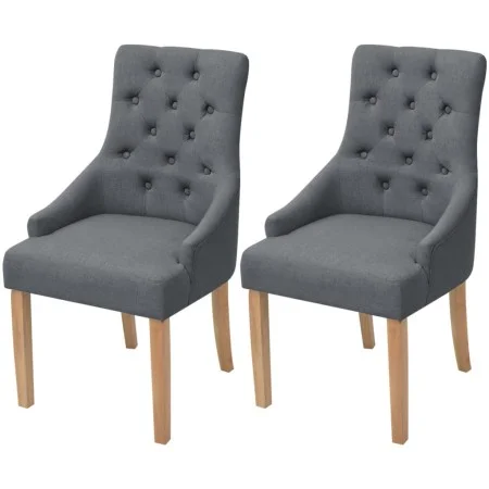Sillas de comedor 2 unidades tela gris oscuro de vidaXL, Sillas de comedor - Ref: Foro24-243636, Precio: 252,72 €, Descuento: %