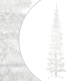 Artificial half Christmas tree with white stand 210 cm by , Christmas trees - Ref: Foro24-344567, Price: 19,25 €, Discount: %