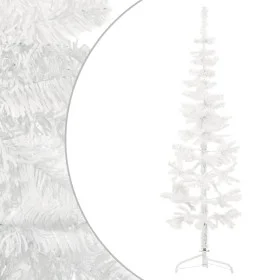 Half artificial Christmas tree with white stand 120 cm by , Christmas trees - Ref: Foro24-344565, Price: 13,39 €, Discount: %