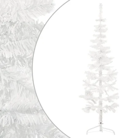 Half artificial Christmas tree with white stand 120 cm by , Christmas trees - Ref: Foro24-344565, Price: 13,39 €, Discount: %