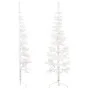 Medio árbol de Navidad artificial con soporte blanco 120 cm de , Arboles de navidad - Ref: Foro24-344565, Precio: 13,39 €, De...