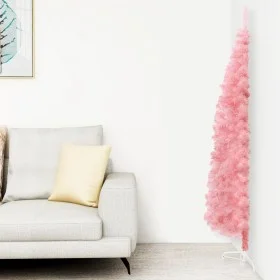 Artificial half Christmas tree with pink stand 240 cm by , Christmas trees - Ref: Foro24-344573, Price: 20,42 €, Discount: %