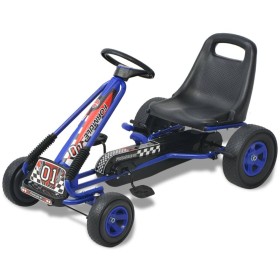 Kart with pedals adjustable seat blue by vidaXL, Pedal or push vehicles - Ref: Foro24-80152, Price: 173,86 €, Discount: %