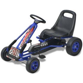 Kart con pedales asiento ajustable azul