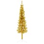 Medio árbol de Navidad artificial con soporte dorado 150 cm by , Christmas trees - Ref: Foro24-344590, Price: 13,55 €, Discou...