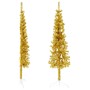 Medio árbol de Navidad artificial con soporte dorado 150 cm de , Arboles de navidad - Ref: Foro24-344590, Precio: 13,55 €