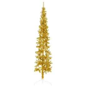 Artificial half Christmas tree with golden stand 210 cm by , Christmas trees - Ref: Foro24-344592, Price: 17,96 €, Discount: %