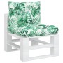 Kissen für Paletten 2 Einheiten Blattdruck Stoff von , Kissen für Stühle und Sofas - Ref: Foro24-360846, Preis: 36,42 €, Raba...