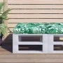 Cushion for pallets, leaf print fabric, 60x61.5x10 cm by , Cushions for chairs and sofas - Ref: Foro24-360890, Price: 21,53 €...