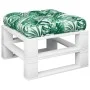 Cushion for pallets, leaf print fabric, 60x61.5x10 cm by , Cushions for chairs and sofas - Ref: Foro24-360890, Price: 21,53 €...