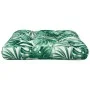Cushion for pallets, leaf print fabric, 60x61.5x10 cm by , Cushions for chairs and sofas - Ref: Foro24-360890, Price: 21,53 €...