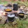 Esschert Design 4-teiliges schwarzes Outdoor-Kochgeschirrset FF215 von Esschert Design, Geschirr und Küchenutensilien für Cam...
