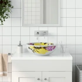 Round multicolored ceramic countertop washbasin Φ41x14 cm by , Sinks - Ref: Foro24-155054, Price: 100,95 €, Discount: %