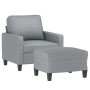 Armchair with stool light gray fabric 60 cm by , Sofas - Ref: Foro24-3201029, Price: 184,13 €, Discount: %